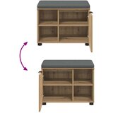  Haldna klop z blazino Enobarvno Umetni hrast 60 x 38 x 46 cm, (5000160674) | Shoptok.si