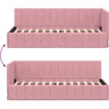  Kutni okvir kreveta Ružičasta 80 cm x 200 cm Baršun | shoptok.hr