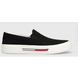Tommy Jeans Teniske SLIP ON CANVAS COLOR moške, črna barva, EM0EM01156 | Shoptok.si