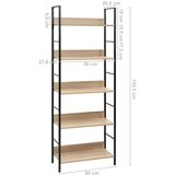 Police za knjige 5 razina boja hrasta 60x27 6x158 5 cm iverica | shoptok.hr