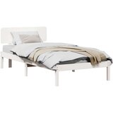  Krevetna konstrukcija Bijelo 100 x 200 cm Čvrsto borovo drvo | shoptok.hr