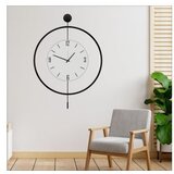 WALLXPERT Zidni sat Mclock-00112, 58x80x7 cm, Crni Cijene