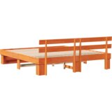  Konstrukcija postelje Rjava 200 x 200 cm Masivno borovo les, (5000127165) | Shoptok.si