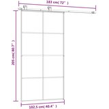  Klizna vrata s priborom 102,5x205 cm od stakla ESG i aluminija | shoptok.hr