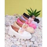 Resti White women's moccasins with colorful crystals Crystal Glam | ePonuda.com