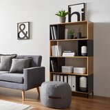 Bessagi Home stoječ regal megy, hrast, črna | Shoptok.si