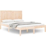Maison Chic Posteljni Okvir - Dvoposteljna postelja brez vzmetnice 140x190 cm trdna borovina, (22081837) | Shoptok.si