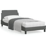 vidaXL Posteljni okvir z vzglavjem temno siv 80x200 cm blago Cene