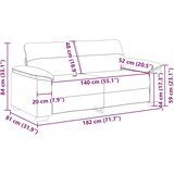  Dvosed Cappuccino 140 cm umetno usnje, (5000138539) Slike
