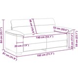  Dvosjed Cappuccino 140 cm Imitacija kože - Boja cappuccina 140 cm Slike