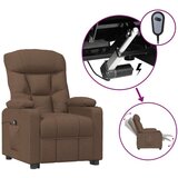 vidaXL Električni naslanjač rjavo blago | Shoptok.si