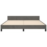  Posteljni okvir z vzglavjem temno siv 160x200 cm žamet, (20788467) | Shoptok.si