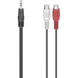 00205185 Cinch / utičnica audio adapter [1x 3,5 mm banana utikač - 2x ženski cinch konektor] crna
