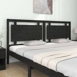  Uzglavlje za krevet crno 205 5 x 4 x 100 cm od masivne borovine | shoptok.hr