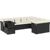  The Living Store Vrtna sedežna garnitura 10-delna z blazinami črn poli ratan - Vrtna Sedežna Garniture, (21451845) | Shoptok.si