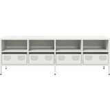 vidaXL TV omarica bela 135x39x43,5 cm hladno valjano jeklo | Shoptok.si