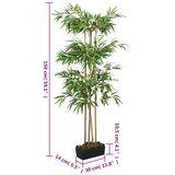  Umetno bambusovo drevo 988 listov 150 cm zeleno, (5000208196) | Shoptok.si