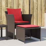 Maison Chic Vrtni Stoli - Stol za vrt s stolčkom za noge rjav poli ratan JS704, (21878699) | Shoptok.si