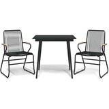  5-dijelni vrtni blagovaonski set od PVC ratana crni Crna | shoptok.hr