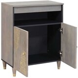 vidaXL Ormarić / Komoda s policom Siva i zlatna 60 x 33.5 x 75 cm | shoptok.hr