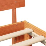 vidaXL posteljna konstrukcija s naslonom Voskana rjava 160x200 cm Trden borov les | Shoptok.si