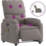 Maison Chic Električni masažni naslanjač - Relax naslanjač taupe blago, (22134412) | Shoptok.si
