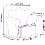  Dječja sofa antracit od mekanog pliša | shoptok.hr