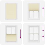vidaXL Plisirana roleta krem 95x150 cm širina tkanine 94,4 cm | shoptok.hr