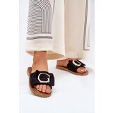 Boto Flat Women's Sandals With Decorative Detail Black Nellodra | Shoptok.si