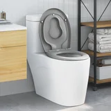 vidaXL Siva Duroplast Standardno Standardno sjedalo za WC Ovalno