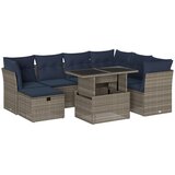 vidaXL 8-delni vrtni komplet sedežnih garnitur z blazinami siv poli ratan, (5000293363) | Shoptok.si