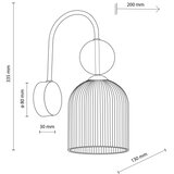  Zidno svetlo SOPHIA 1xE14/10W/230V crno/dimljeno bež | Eponuda.com