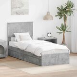  Okvir za krevet s ladicama Betonski sivi 75 x 190 cm | shoptok.hr