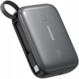 POWERGO MINI POWERBANK 10000MAH 3X USB USB-C 22,5W S KABLOM USB-C, (21748535)