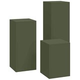  Stalak za biljke 3 pcs Maslinovo zelena Čelik | shoptok.hr