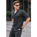Madmext Men's Black Short Sleeve Shirt 6728 Cene