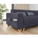 Miuform Antracitno siva raztegljiva/s prostorom za shranjevanje kotna sedežna garnitura (desni kot/v obliki črke L) Classy Sophie – | Shoptok.si