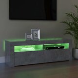 TV ormarić s LED svjetlima siva boja betona 120 x 35 x 40 cm | shoptok.hr