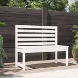 vidaXL Vrtna klupa bijela 109 cm od masivne borovine | shoptok.hr