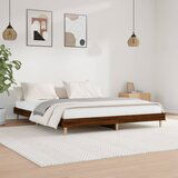 Maison Chic Posteljni okvir - Dvoposteljna postelja - Zakonska postelja brez vzmetnice rjavi hrast 160x200 cm inž. les-J4060, (21761616) | Shoptok.si