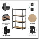 Epro Metalna montažna polica Premium 150x70x30cm, metal-drvo, 700kg (4x175kg) Cene