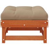 4 Komad Sekcionalna sofa Čvrsto borovo drvo Vosak Smeđa - Vosak smeđa bor 2x tabure | shoptok.hr