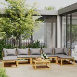 The Living Store Vrtna sedežna garnitura z blazinami 8-delna trden akacijev les - Vrtna Garnitura, (21478587) | Shoptok.si