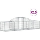  Lučne gabionske košare 15 kom 200x50x40/60 cm pocinčano željezo | shoptok.hr
