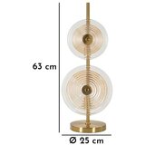 Mauro Ferretti Namizna svetilka v zlati barvi s steklenim senčilom (višina 63 cm) Venice – | Shoptok.si