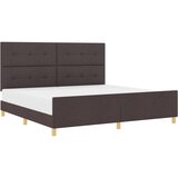  Krevet u tamnosmeđoj boji 200x200 cm od tkanine | shoptok.hr