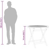  Sklopivi vrtni stol Ø 90 x 75 cm od masivnog drva eukaliptusa | shoptok.hr