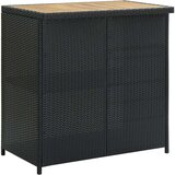 Poli 3-dijelni barski set od poliratana crni | shoptok.hr