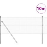vidaXL Zavarena žičana ograda s 7 stupova 0.8x10 m Pocinčani čelik | shoptok.hr