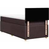  Krevet s oprugama i madracem tamnosmeđi 100 x 200 cm od tkanine | shoptok.hr